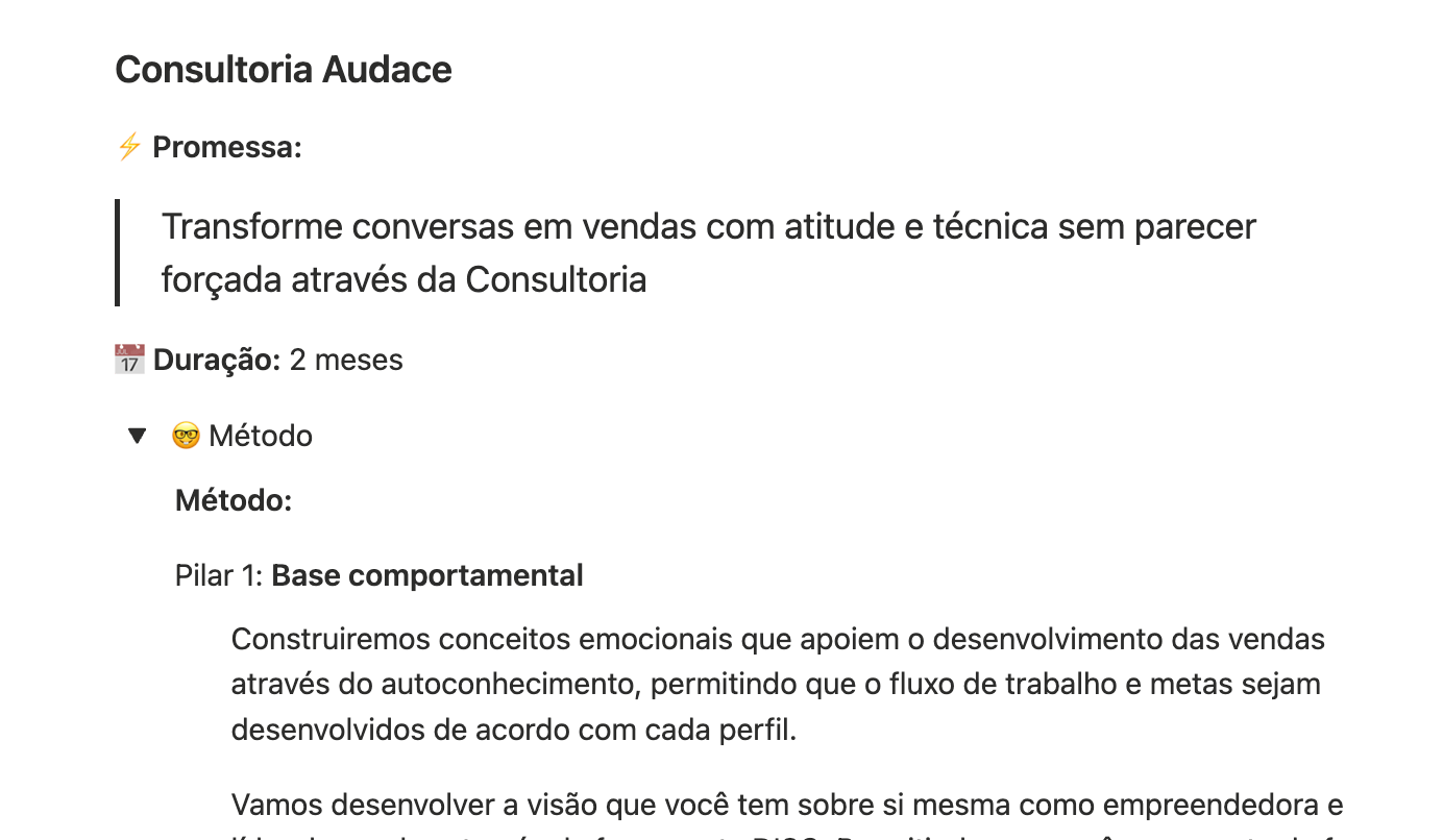 Estrutura e método do produto