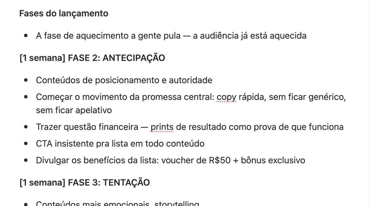 Plano de lançamento